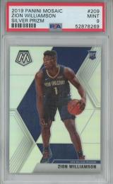 2019-20 Panini Mosaic Basketball  zion williamson Base/Silver Prizm/RC/#209 【PSA9】