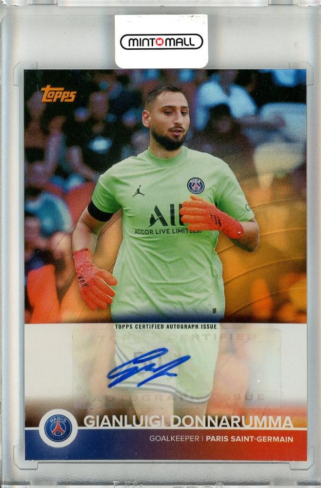 2021-22 Topps Paris Saint German Team Set  Gianluigi Donnarumma Autograph Orange (Lastナンバー!) 25/25
