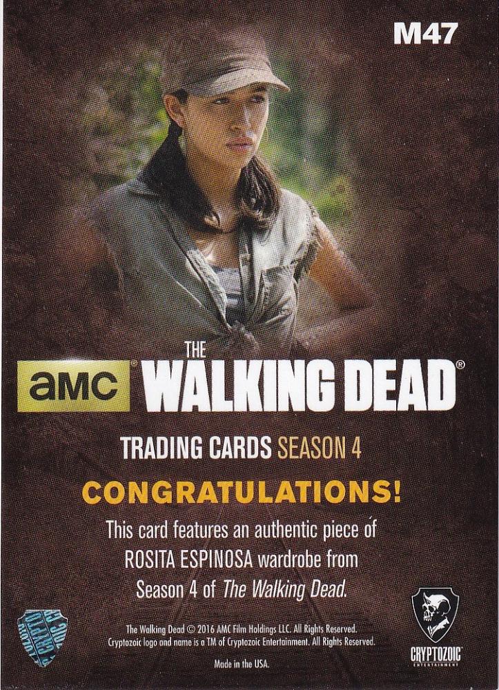 ミントモール Mint 浦和店 16 Cryptozoic Walking Dead Season 4 Part 2 Christian Serratos As Rosita Espinosa Memorabilia