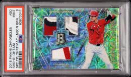 2018 Panini Chronicles Spectra #TTM-SO Shohei Ohtani Triple Threat Materials Neon Green【08/25】【PSA MINT 9】 Los Angeles
