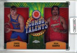 2024 Topps Chrome McDonald’s All American Basketball Cooper Flagg/Dylan Harper Combo Talents/Tie-Dye Refractors/#COT-COO【01/25】