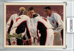 1996-97 Topps Michael Jordan/Scotty Pippen/Dennis Rodman/Luc Longley/Ronald Harper Topps Superteam Chicago Bulls