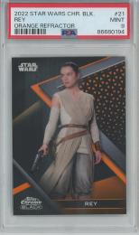 2022 Topps Chrome Black Star Wars  Rey Base/Orange Refractor/#21 22/25 【PSA9】