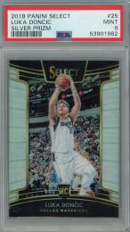 2018-19 Panini Select Luka Doncic Silver Prizm #25 RC【PSA9】 Dallas Mavericks