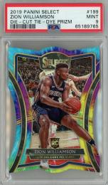 2019-20 Panini Select Zion Williamson Tie-Dye Die-Cut Prizm #199 RC【22/25】【PSA9】 New Orleans Pelicans