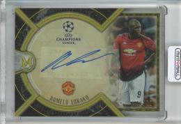 2018-19 Topps Museum Collection UEFA Champions League Soccer  Romelu Lukaku Archival Autographs/Gold 46/50