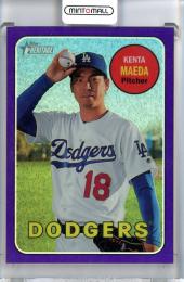 2018 Topps Heritage Los Angeles Dodgers Kenta Maeda Chrome Purple Refractors