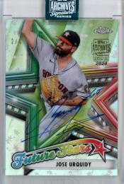 2024 Topps Archives Signature Series Houston Astros Jose Urquidy 2021 Topps Chrome Future Stars 2/4