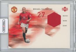 2002-03 UPPER DECK Manchester United Match-Worn Shirt Mikael Silvestre