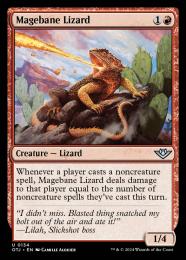 【OTJ】【ENG】【Foil】《魔道士封じのトカゲ/Magebane Lizard》