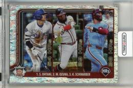 2025 Topps Series 1 Shohei Ohtani / Marcell Ozuna / Kyle Schwarber Holo Foil #144