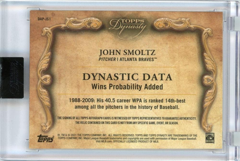 ミントモール / MINT 新宿店 / 2021 TOPPS DYNASTY Autographs Patches / John Smoltz