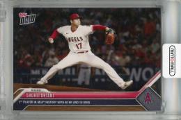 2023 Topps Now Shohei Ohtani 1st Player in MLB History with 40 HRs and 10 Wins #683 Los Angeles Angels