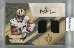 2017 Panini Absolute Michael Thomas Tools of the Trade Double Relic Autograph #23 ※白かけあり【45/49】 New Orleans Saints
