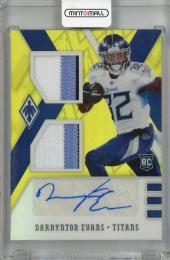 2020 Panini Phoenix Darrynton Evans RPS Rookie Auto Dual Jersey Prime Yellow #24 RC ※裏面右上角折れあり【44/75】 Tennessee Titans