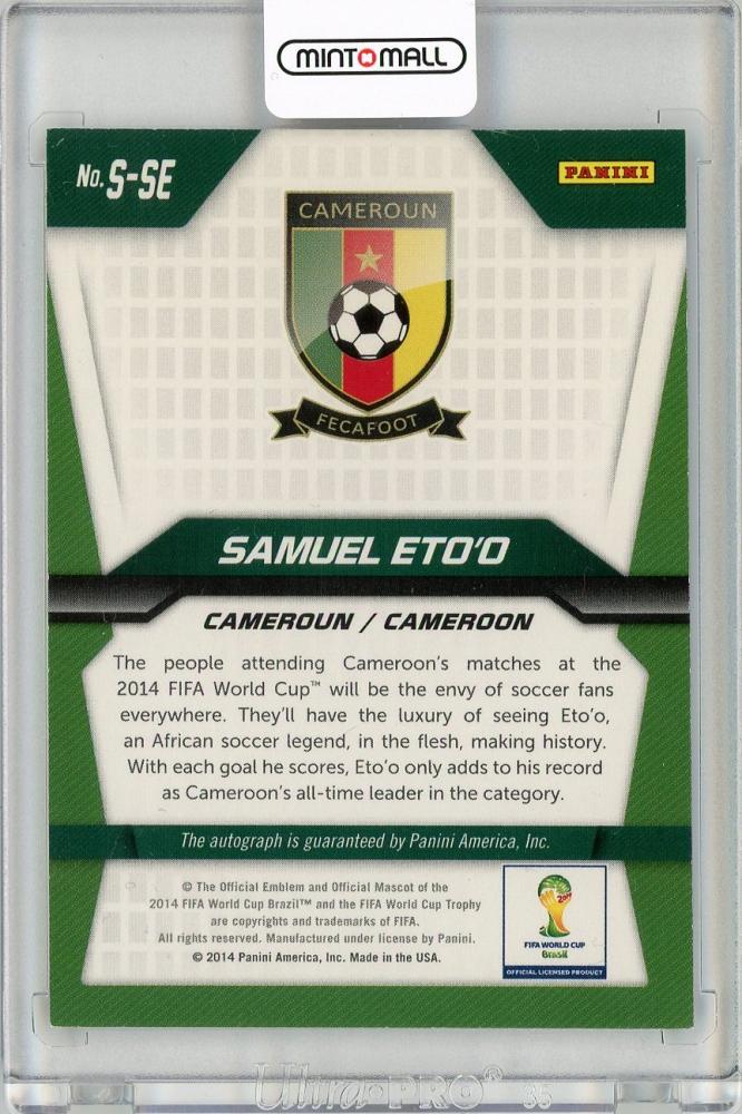 107 SAMUEL ETO’O CHELSEA CAMEROUN PANINI FIFA WORLD CUP BRASIL 2014