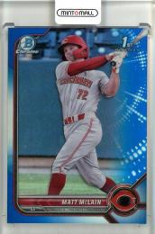 2022 Topps Bowman Chrome Matt Mclain Blue Refractor【139/150】 Cincinnati Reds