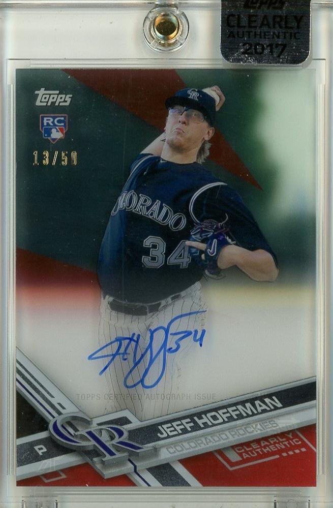 2017 Topps Clearly Authentic Baseball Jeff Hoffman Red Autographs【13/50】 Colorado Rockies