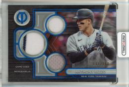 2024 Topps Tribute New York Yankees Anthony Rizzo Tribute Triple Relic Blue 049/150