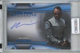 2021 Topps Star Wars Masterwork  Omid Abthai as DR. PERSHING Autograph/MWA-OA/ BlueFoil 17/99