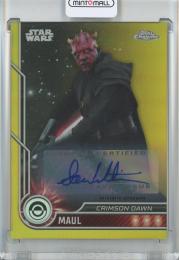 2023 Topps Chrome Star Wars   Maul Autographs/Parallel/Gold 09/50