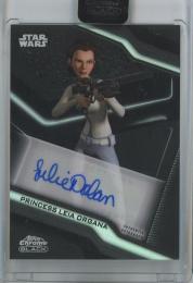 2022 Topps Star Wars Chrome Black  Princess Leia Organa As Julie Dolan Autographs/A-JD