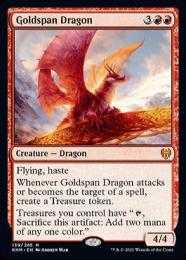 【KHM】【ENG】【Foil】《黄金架のドラゴン/Goldspan Dragon》