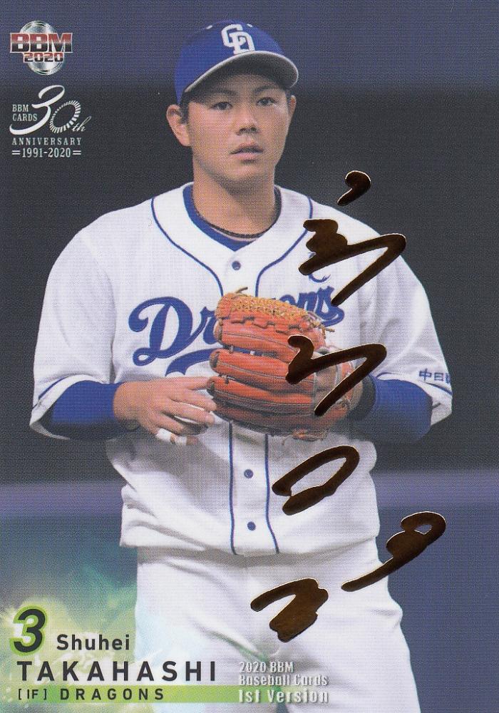 ミントモール Mint 池袋店 m 1stバージョン 中日 高橋周平 金箔サインカード 076 100