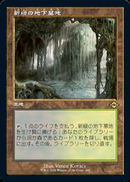 【MH2】【JPN】【エッチングFoil】《新緑の地下墓地/Verdant Catacombs》 旧枠版