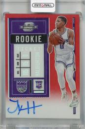 2020-21 Panini Contenders Optic Tyrese Haliburton Rookie Ticket Variations Red #125 RC Auto ※状態難【68/99】 Sacramento Kings