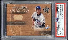 2001 Leaf Rookies and Stars #GT13 Hideo Nomo Great American Treasures No-Hit Ball /25【PSA MINT 9】 Los Angeles Dodgers