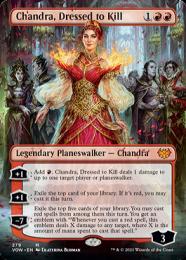 mtg セトブ産 勝負服纏いチャンドラ ボーダーレス版 foil vow