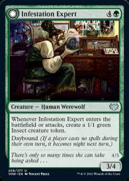 【VOW】【ENG】【Foil】《寄生の専門家/Infestation Expert // Infested Werewolf》