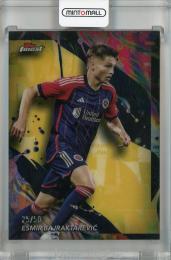 2024 Topps Finest MLS Esmir Bajraktarevic Uncommon Gold Refractor #127【25/50】 New England Revolution