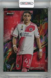 2024 Topps Finest MLS Luca Langoni Common Red Refractor #99 RC【03/10】 New England Revolution