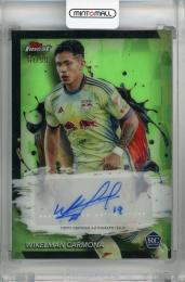 2024 Topps Finest MLS Wikelman Carmona Base Autographs Neon Green Refractor #BA-WC RC ※初期傷あり【61/99】 New York Red Bulls