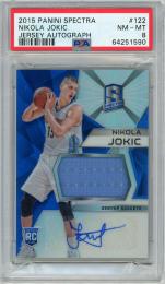 2015-16 PANINI Spectra Nikola Jokic Rookie Jerseys Autograph #122【PSA8】《Near MINT-MINT》Denver Nuggets