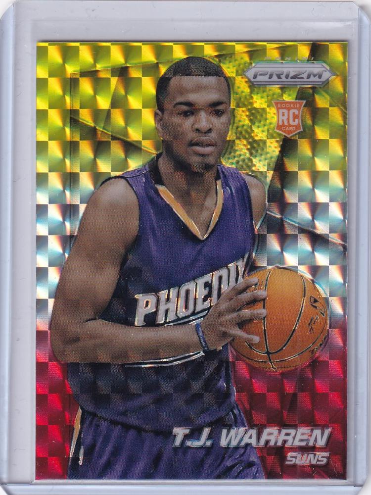 ミントモール Mint 浦和店 14 15 Panini Prizm Phoenix Suns T J Warren Base Yellow And Red Mosaic パラレル版