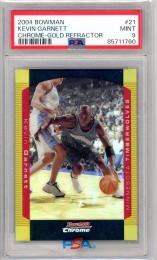 2004 Topps Bowman Kevin Garnett Chrome Gold Refractor #21 Minnesota Timberwolves 【PSA9】