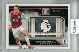 【裏面若干スレあり】2019-20 PANINI Impeccable Premier League Dwight McNeil 1Troy Ounce Silver Bar Logo【19/25】