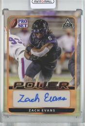 2021 Leaf Pro Set Power Football Zach Evans Base Autographs Bronze