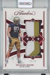 2023 PANINI FLAWLESS COLLEGIATE FOOTBALL Michael Mayer Rookie Dual Patches/Ruby【15/20】