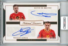 2018 Panini National Treasures Soccer Kevin De Bruyne/Wesley Sonck Dual Signatures Autographs/Bronze/#DU-DBS【09/25】