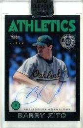 2021 Topps Clearly Authentic Barry Zito 1986 Topps Baseball Autographs Black【39/75】 Oakland Athletics
