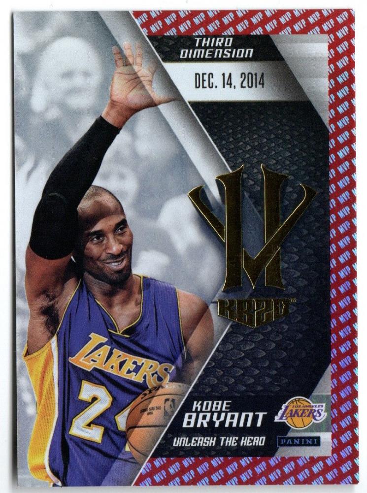 panini kobe bryant HEROVILLAN red