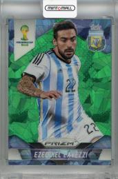 2014 Panini Prizm World Cup Ezequiel Lavezzi Green Crystal Prizm #10 ※裏面白かけあり【15/25】 Argentina