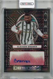 2022-23 Panini Obsidian Gleison Bremer Aurora Autographs Red Pulsar #14 【28/44】 Juventus