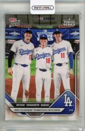 2025 Topps Now Shohei Ohtani / Yoshinobu Yamamoto / Roki Sasaki Debut as Dodgers Teammates in Tokyo Series #7