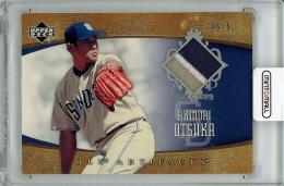 【裏面微キズ、若干白欠けあり】2005 UPPER DECK MLB Artifacts Akinori Otsuka Game Used Patch 05/50
