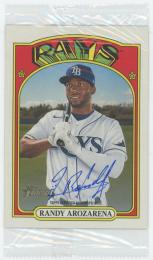 2021 TOPPS Heritage '72 Topps Oversized Boxloader Autographs / RANDY AROZARENA(Tampa Bay Rays) 【Print Run 25】